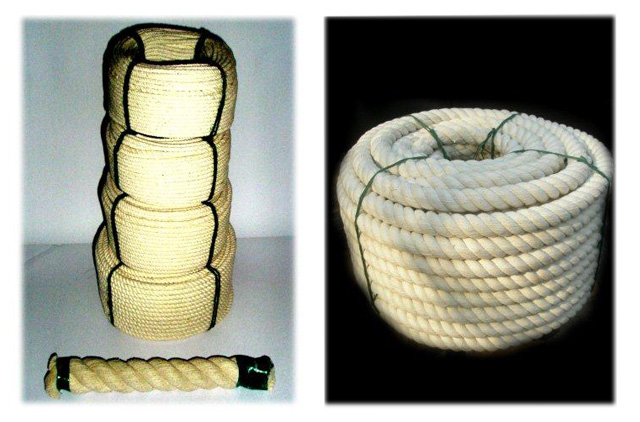 Ropes  Cotton Ropes, Jute Ropes, Nylon Ropes, Polypropylene  Ropes, High Density Polyethylene (H.D.P.E) Ropes